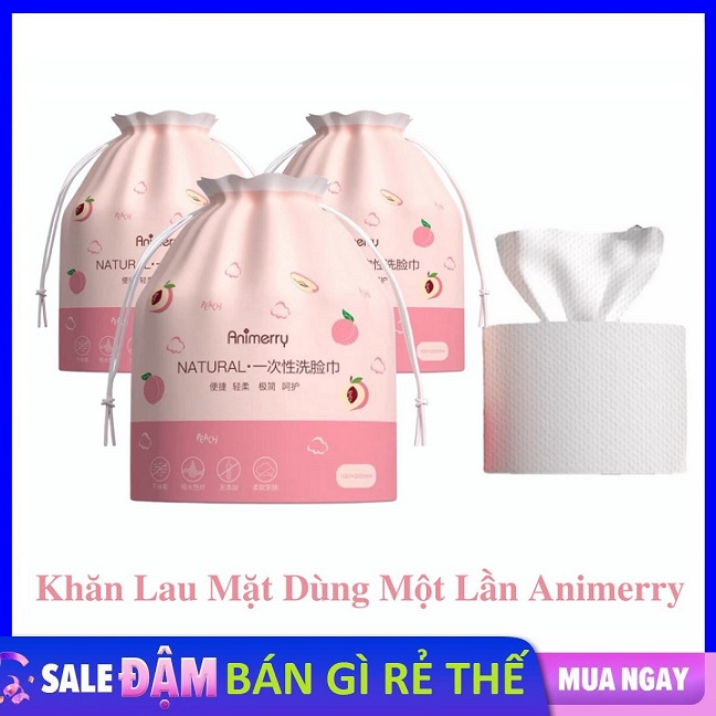 Khăn lau mặt khô đa năng dùng 1 lần mềm mại đa năng Animerry, khăn tẩy trang - Khăn mặt khô Animerry dùng 1 lần , lau ướt, Khăn giấy đa năng