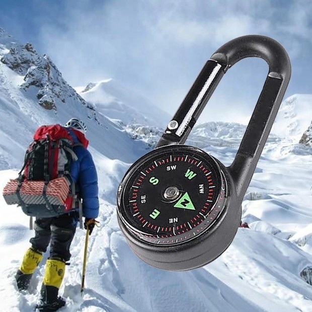 【Chasers Cửa Hàng Ngoài Trời】móc Leo Núi Cắm Trại Ngoài Trời La Bàn Móc Khóa Mini Móc Khóa Dụng Cụ Sinh Tồn