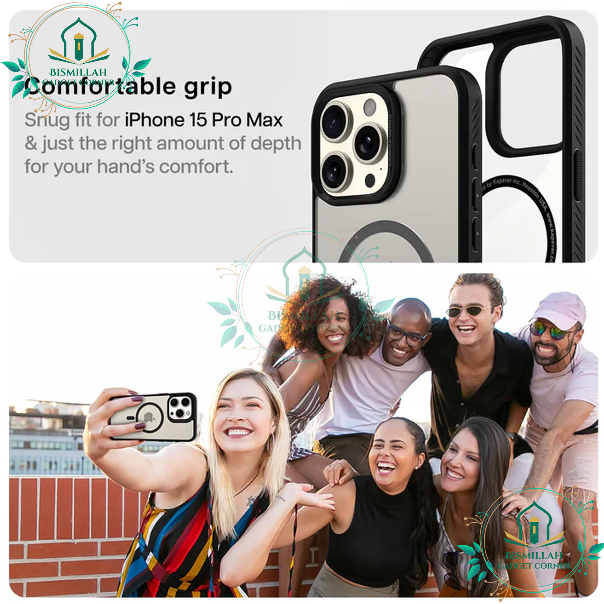 Acrylic Crystal Clear MagSafe Case for Apple IPhone 15 Clear.