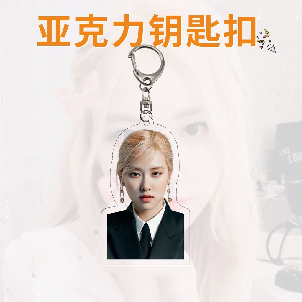 Móc khóa hình hoa hồng blackpink