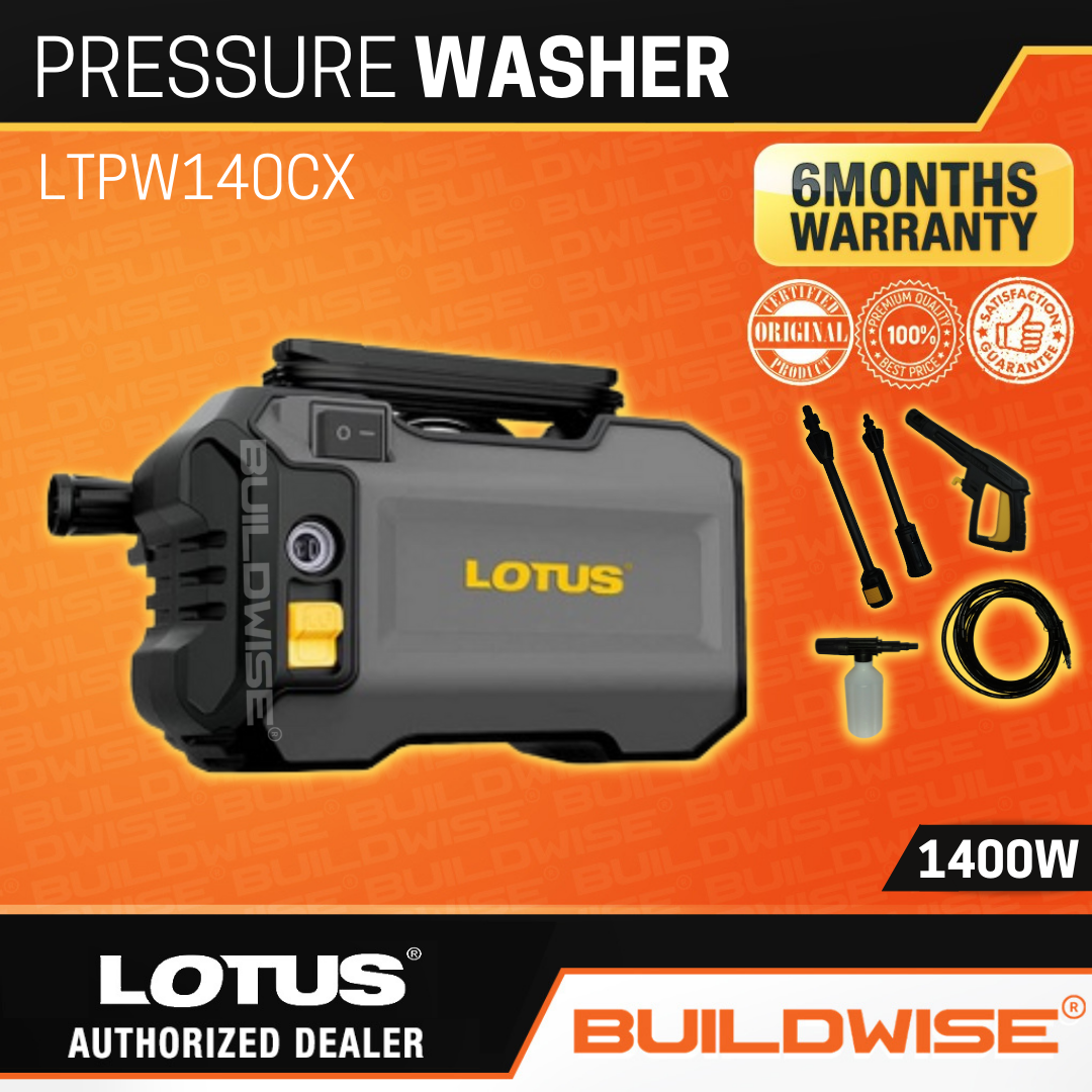 Lotus Pressure Washer 1.4KW LTPW140CX 「BUILDWISE®」 *NEW ARRIVAL* Lazada PH