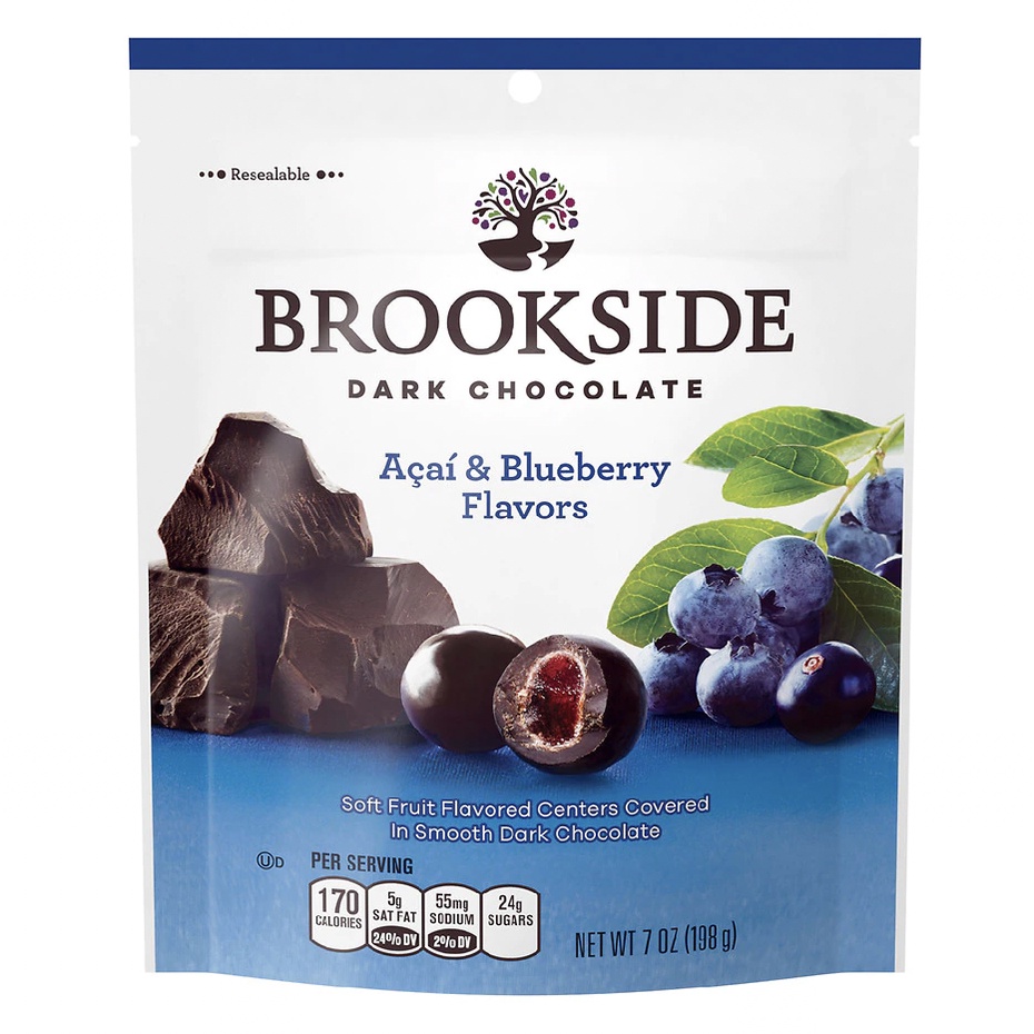 SOCOLA ĐEN NHÂN VIỆT QUẤT Brookside Dark Chocolate Acai & Blueberry Flavors