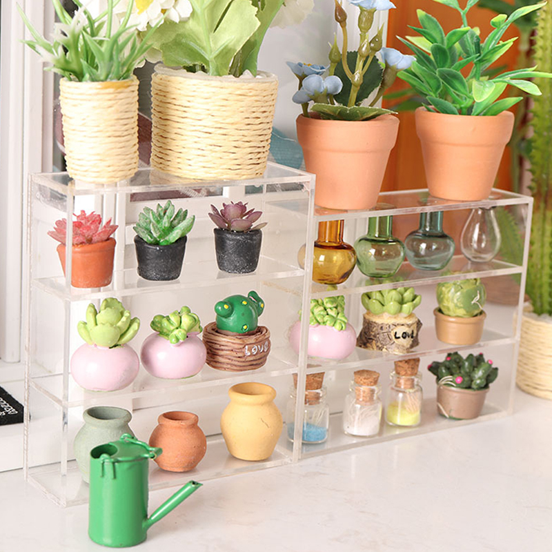 1Pc 1:12 Dollhouse Miniature Multi-layer Rack Cupboard Storage Shelf ...