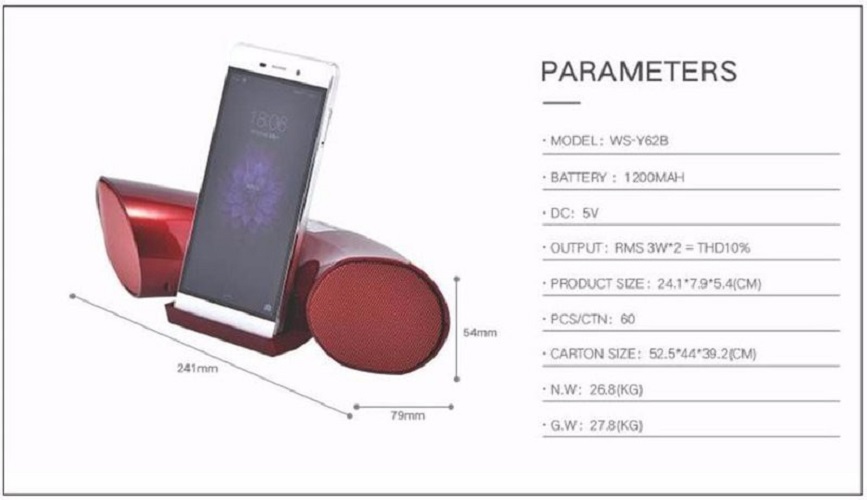 Loa Bluetooth WS Y62B Âm Thanh Cực Hay