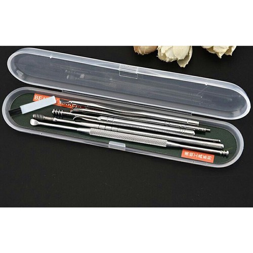 Bộ Dụng Cụ Lấy Ráy Tai inox 6 Món