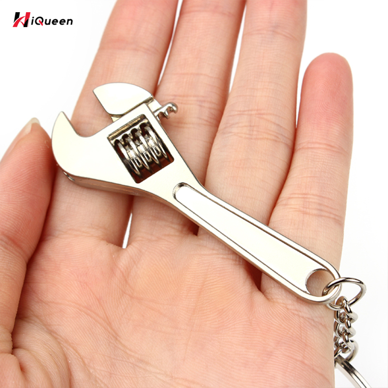 HiQueen Practical Tool Wrench Monkey Spanner Key Chain Car Metal Keyring