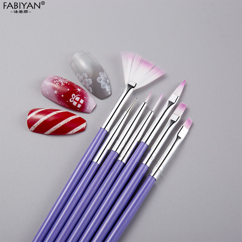 7Pcs  Nail Brushes Nail Art Painting Pen
