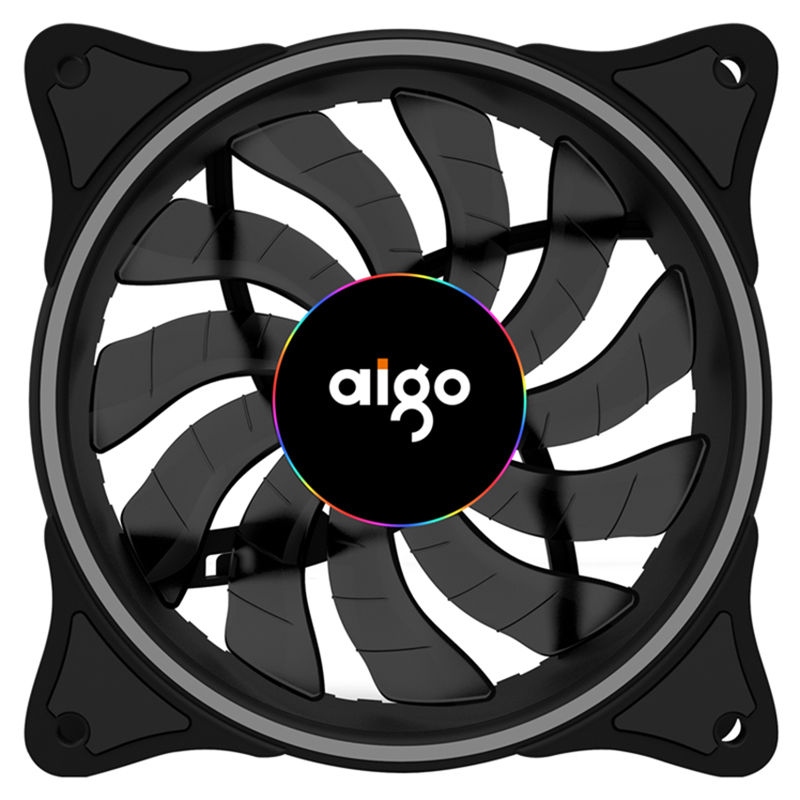 Aigo V1 12cm Black RGB Desktop Case Cooling Fans