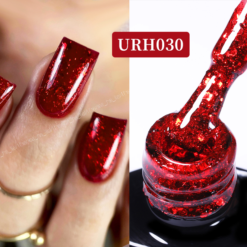 Kuying%20Fashion%20UR%20SUGAR%207ml%20Black%20Red%20Glitter%20Gel%20Nail%20Polish%20Shinning%20Sequin%20Semi-permanent%20Varnish%20UV%20LED%20Gel%20Nail%20Art%20Manicure%20-%20Image%203