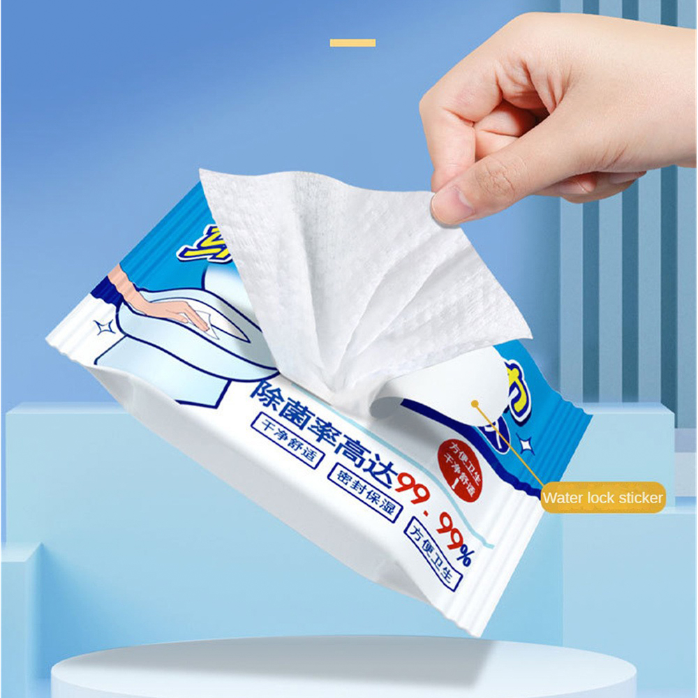 1BAG Clean Wet Tissue Toilet Wet Towel Bathroom Supplies Toilet Ring Cleaning Tissue Toilet Wet Towel