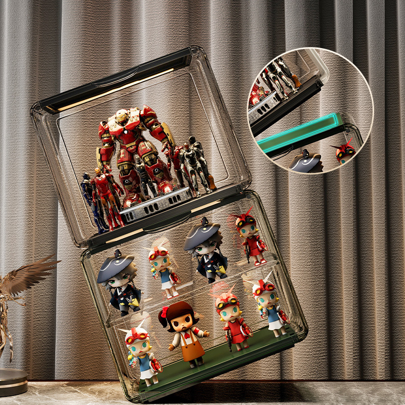 Blind box storage box display stand display box acrylic transparent dustproof box figure display stand