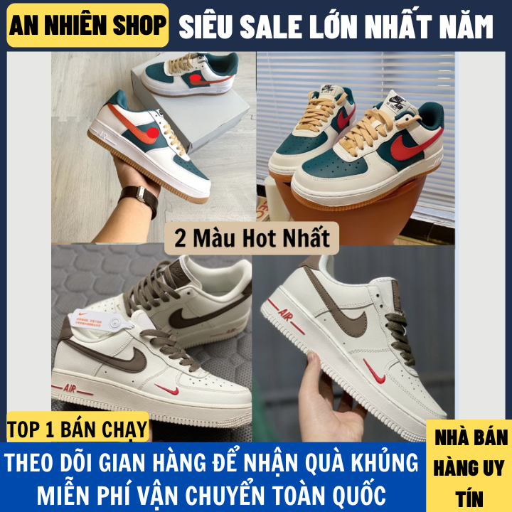 Giày sneaker nữ nam af1 2 màu mới cực hot tăng chiều cao, hack dáng tốt, dễ phối đồ phù hợp với mọi lứa tuổi, giày thể thao nữ giày sneaker, giày sneaker nam, giày nam