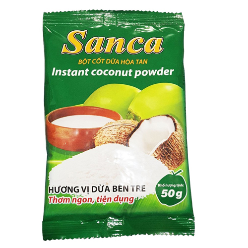 Bột Cốt Dừa Hòa Tan Sanca 50G