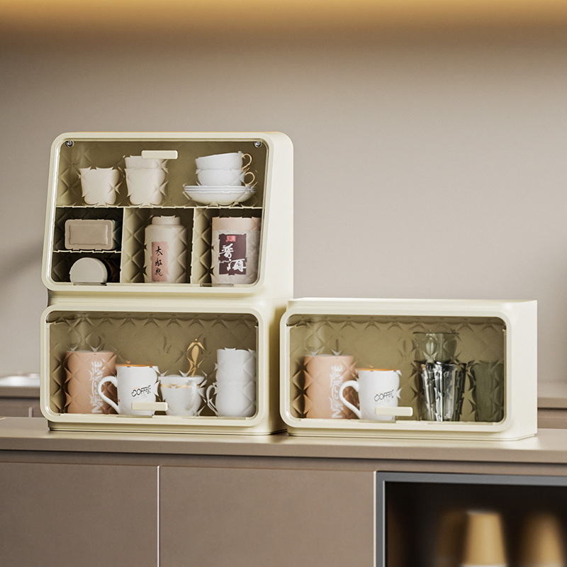 XINLANYASHE Wall mounted, multifunctional storage box. wall mounted storage cabinet Desktop storage box, storage box, storage shelf, multi-layer cup holder Multi-purpose storage box The box can be opened on many sides, a storage box, a storage box.