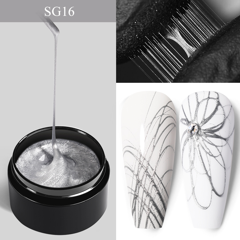 Born pretty spider wire drawing nail reflective gel nail art polish nail uv gel pulling silk point line creative soak off nail art gel 5ml