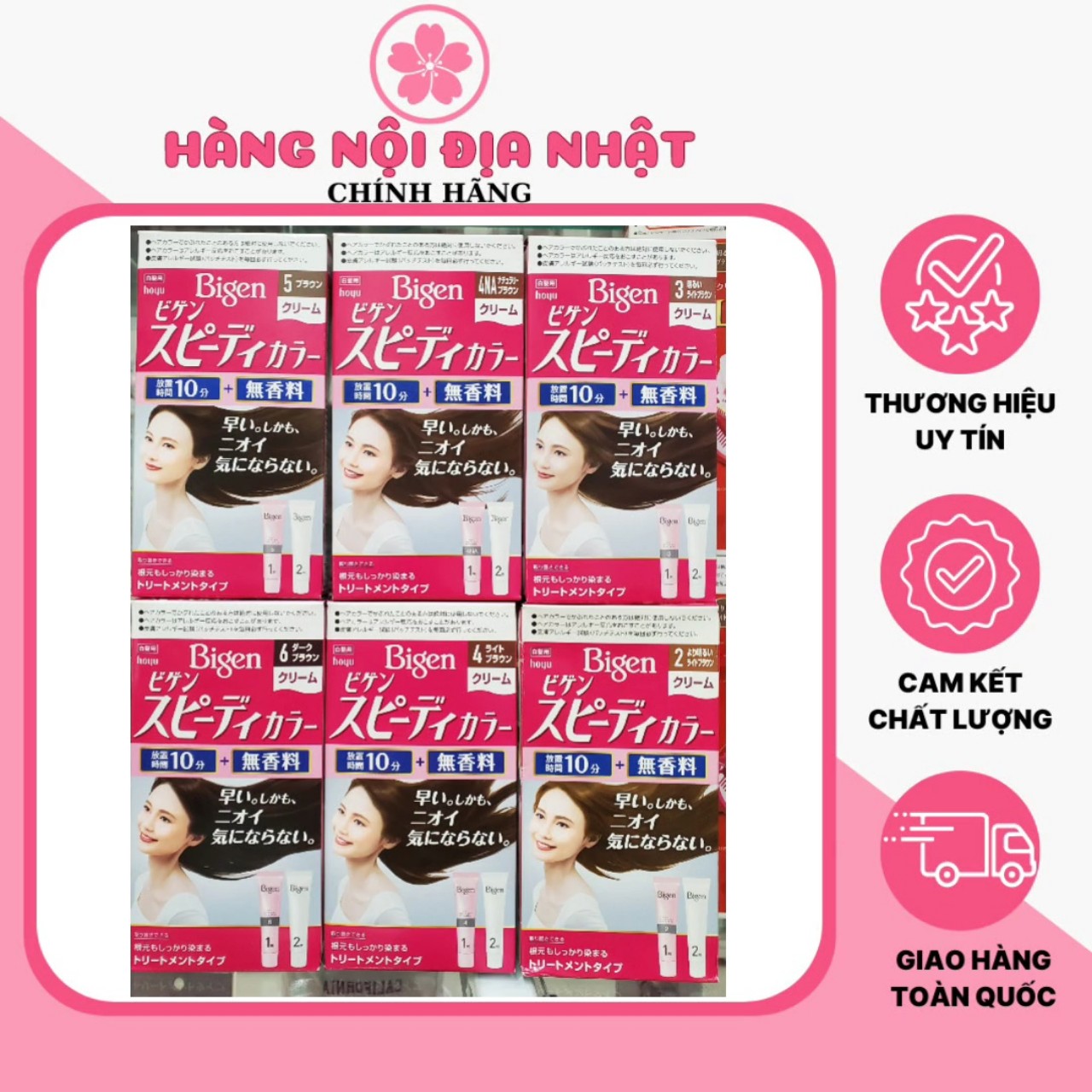 Nhuộm tóc phủ bạc nữ Bigen Hoyu Nội Địa