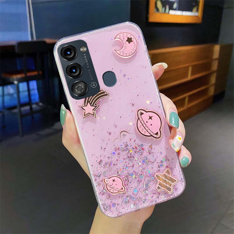 For%20itel%20Vision%203%20Phone%20case%20Sparkling%20Soft%20Transparent%20Silicone%20Space%20Planet%20Stars%20Moon%20Girl%20Anti%20Fall%20for%20itel%20vision%203%20Back%20Cover%20-%20Image%203