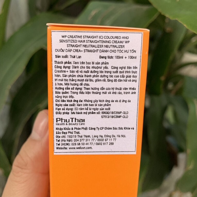 [HCM]Bộ Kem Duỗi Tóc Wella Creatine Straight 100ml X2 ( Mới)