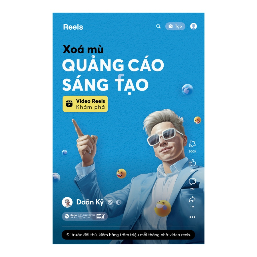 Sách - xóa mù quảng cáo sáng tạo - video reels khám phá