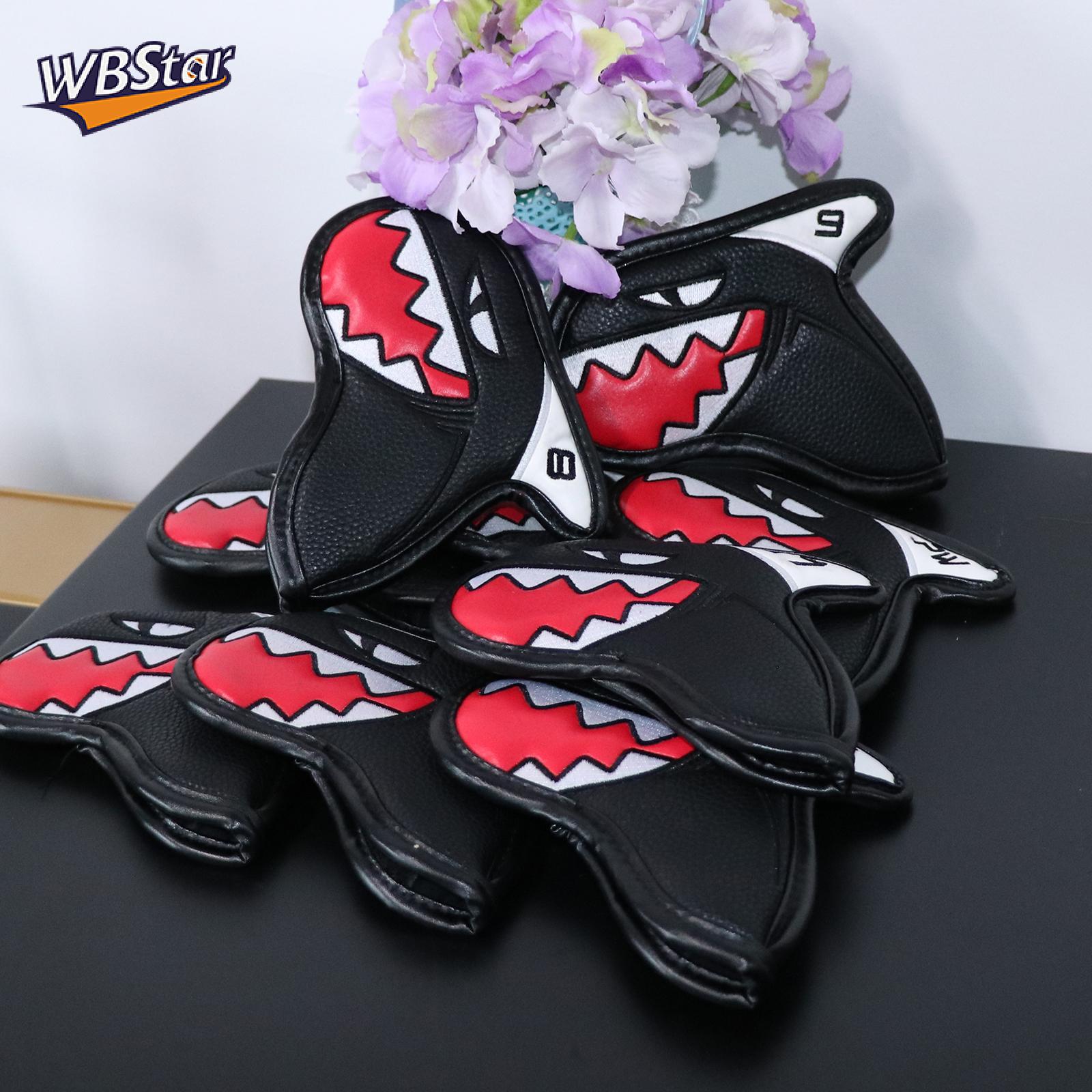 WBStar 9x PU Golf Iron Head Cover Golf Headcovers Golf Club Head Protector Cover