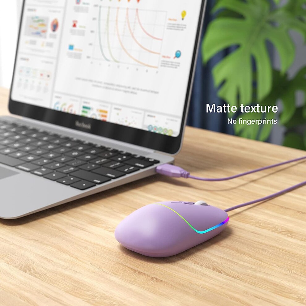 Jomaa chuột có dây chuột máy tính USB Backlit siêu im lặng chuột có dây với 6400 dpi, Ergonomic Led dây chuột cho PC, máy tính xách tay, máy tính để bàn