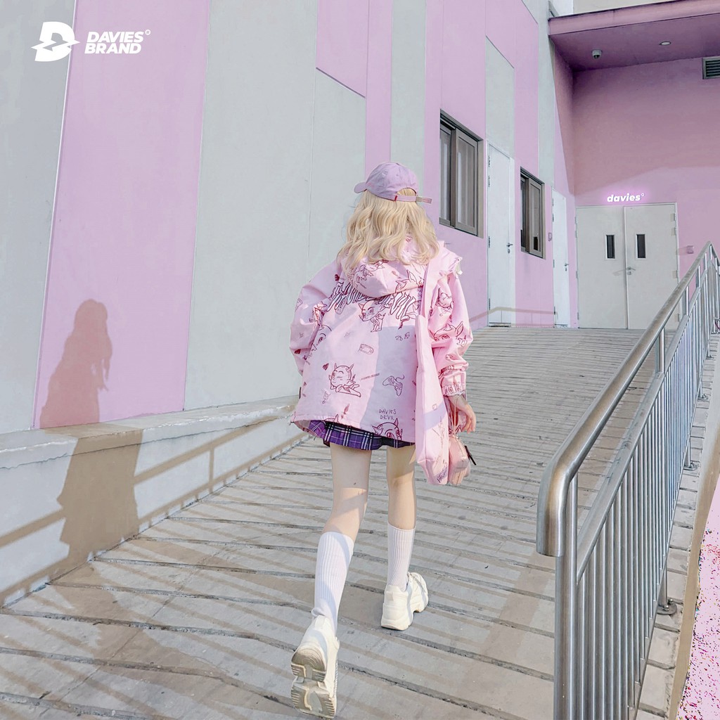 Áo khoác Davies nam nữ DSS Jacket D Devil SS2 - Pink - S