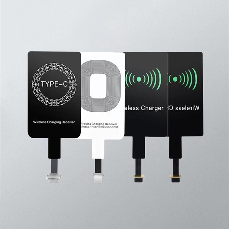 Aiqinhaimaoyi 1 cái máy thu sạc không dây phổ thông Qi tiêu chuẩn Micro USB Loại-C thích hợp cho Android Huawei sạc iPhone vá