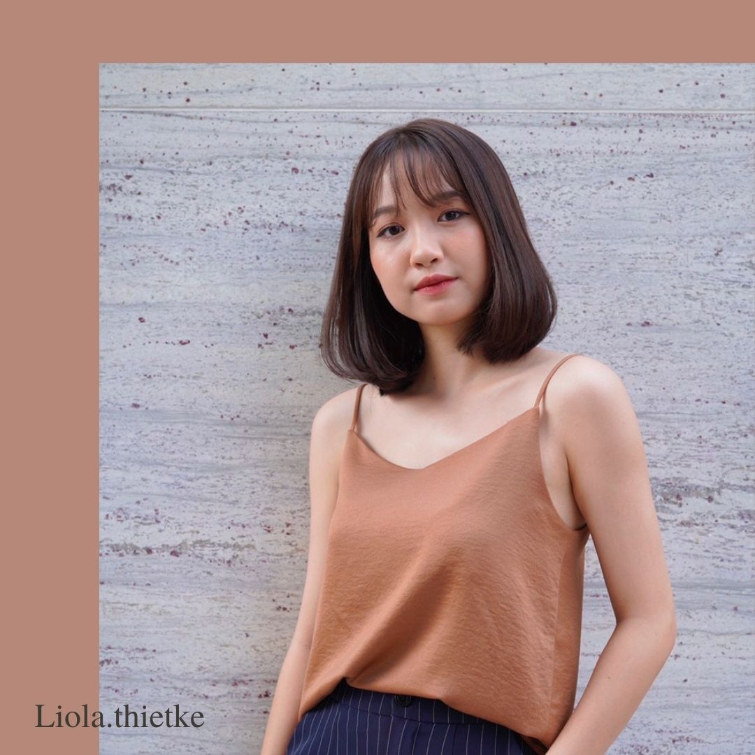 Áo hai dây cổ tim- áo 2 dây LỤA HÀN cao cấp thiết kế Liola
