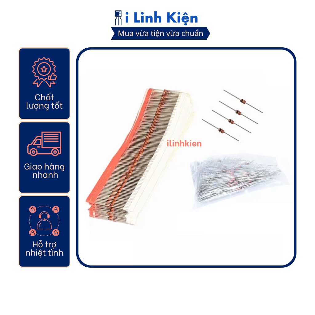 Diode zener 1W 15V 1N4744A 10 chiếc
