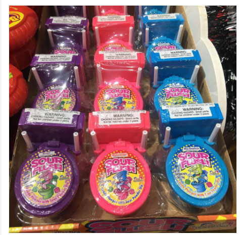 Kẹo mút bồn cầu Sour Flush màu tím 39gr