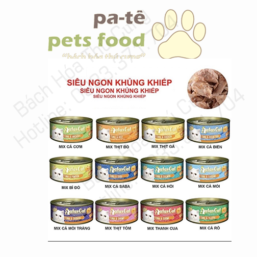 Pate AATAS Cho Mèo Mọi Lứa Tuổi (Lon 80g)
