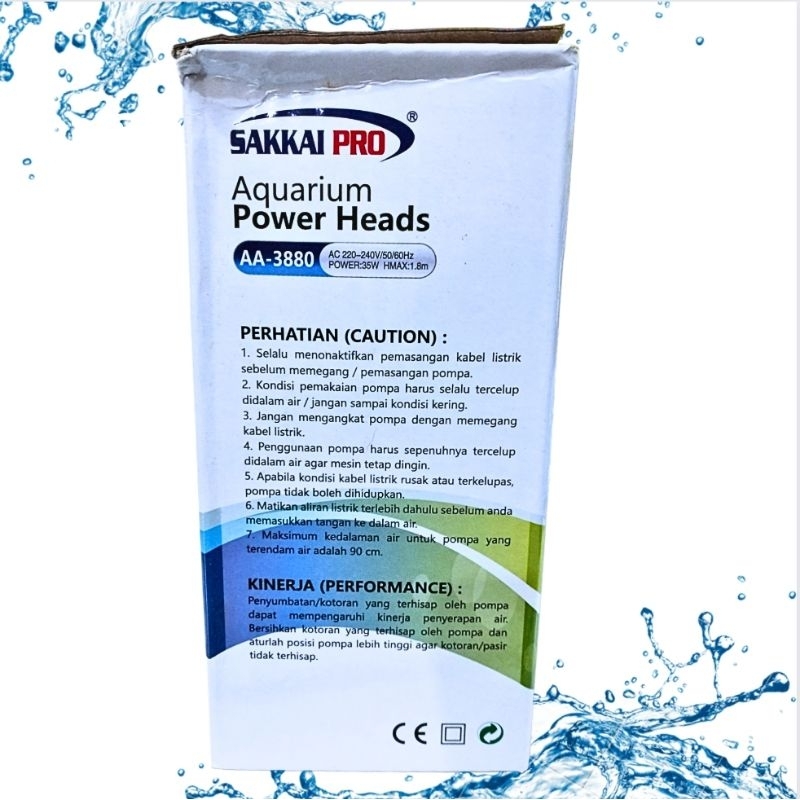 Pompa Aquarium kolam SAKKAI PRO AA 3880
