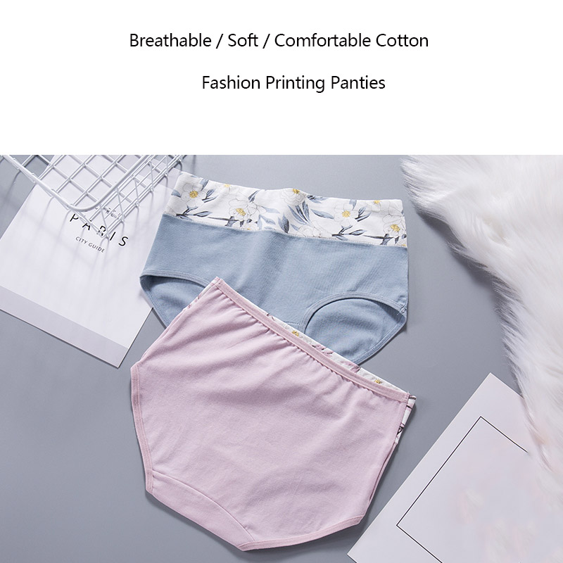 5Pcs/Set Soft Cotton Panties For Women Cute Girls Briefs Female Mid Waist  Underwear Intimates Underpants Sexy Lingerie Shorts