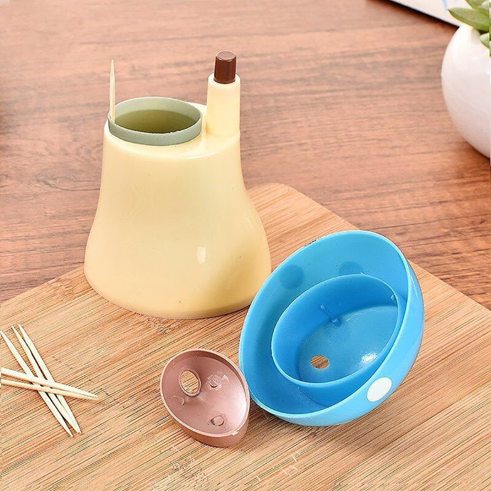 1Pc Portable Home Bar Mushroom Automatic Toothpick Storage Box Dispenser Holder
