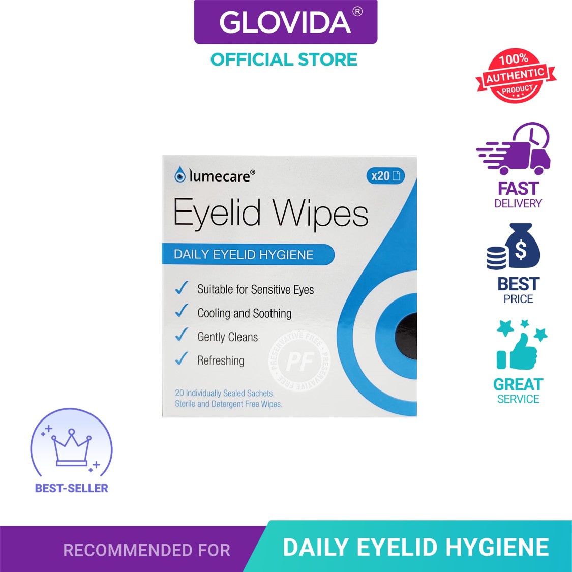 Lumecare Eyelid Wipes 20's, Exp Dec25 Lazada Singapore