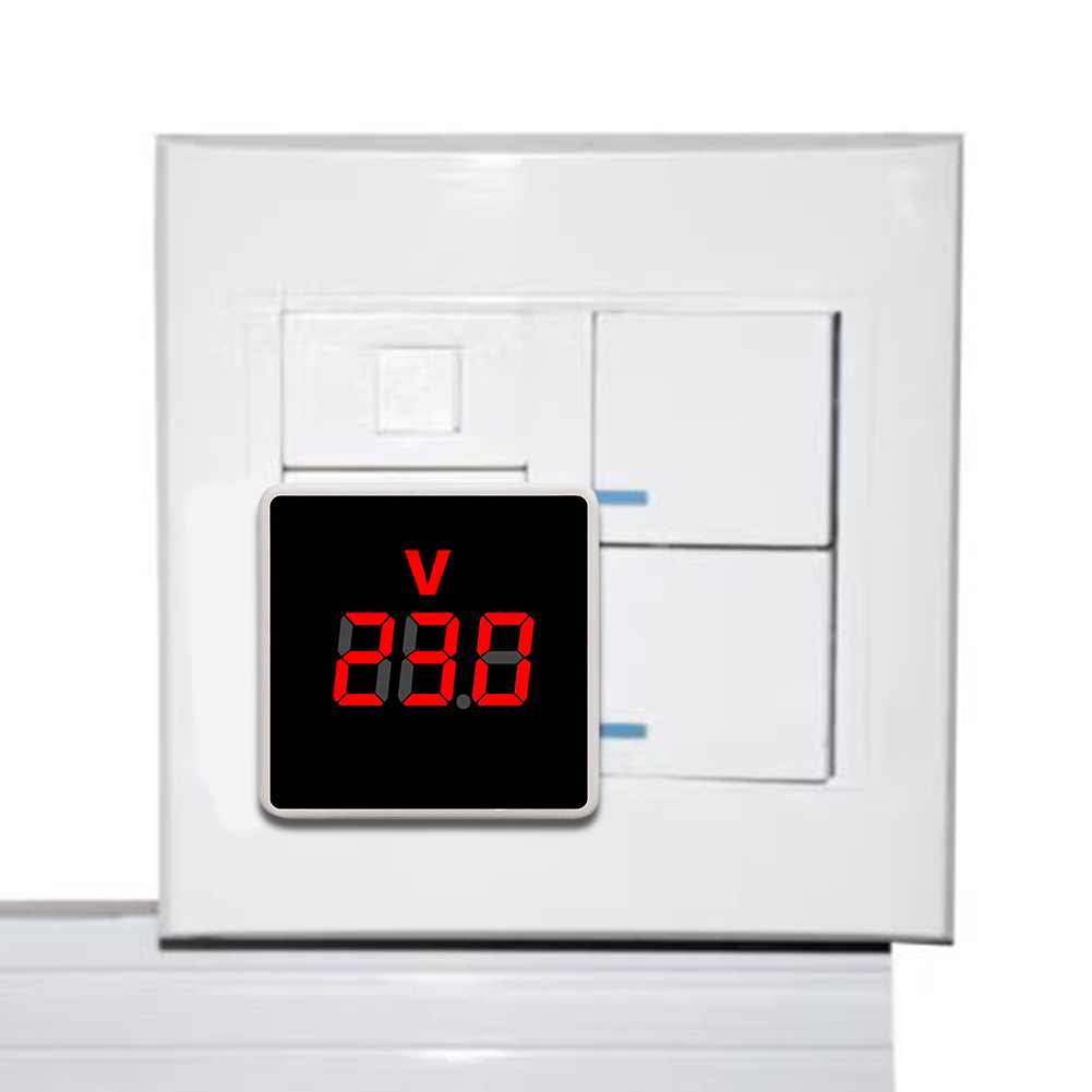 Digital Multimeter Voltage Meter LCD Display AC 50-380V Voltage Test Panel EU Plug Volt Gauge Meter Portable Backlight for Home Office Industry