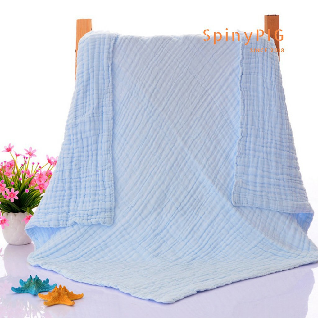 Khăn tắm xô nhăn 6 lớp màu trơn