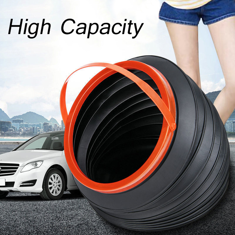4L Telescopic Trash Bin Car Organizer Rubbish Container Foldable Storage Multifunctional Waterproof Garbage Can