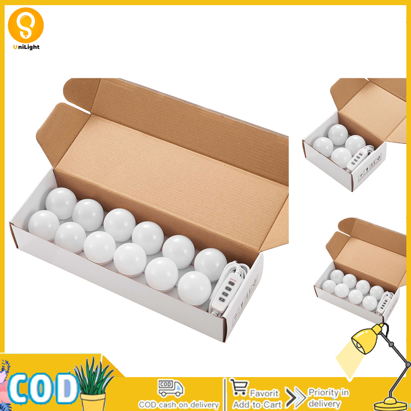 UnLight LED Vanity Lights For Mirror 3 Color Temperature Dimmable Wall Bulbs String For Makeup Table Dressing Room Mirror