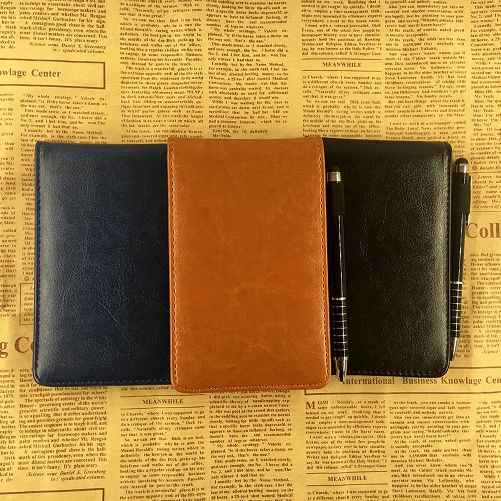 CHARRISSA Văn phòng phẩm Văn phòng Small Retro Diary Memo Pads Business Memos Mini Notepad A7 Notebook Pocket Planner