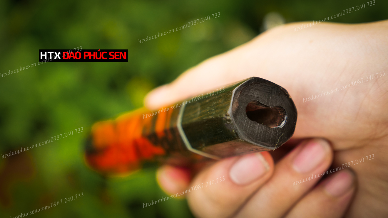Cán dao Nhật bát giác gỗ Mun,  Trắc - CN08