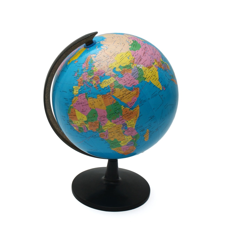 Rotating Globe 10.6cm Mini World Atlas Map Swivel Earth Geography Desk Accessory 