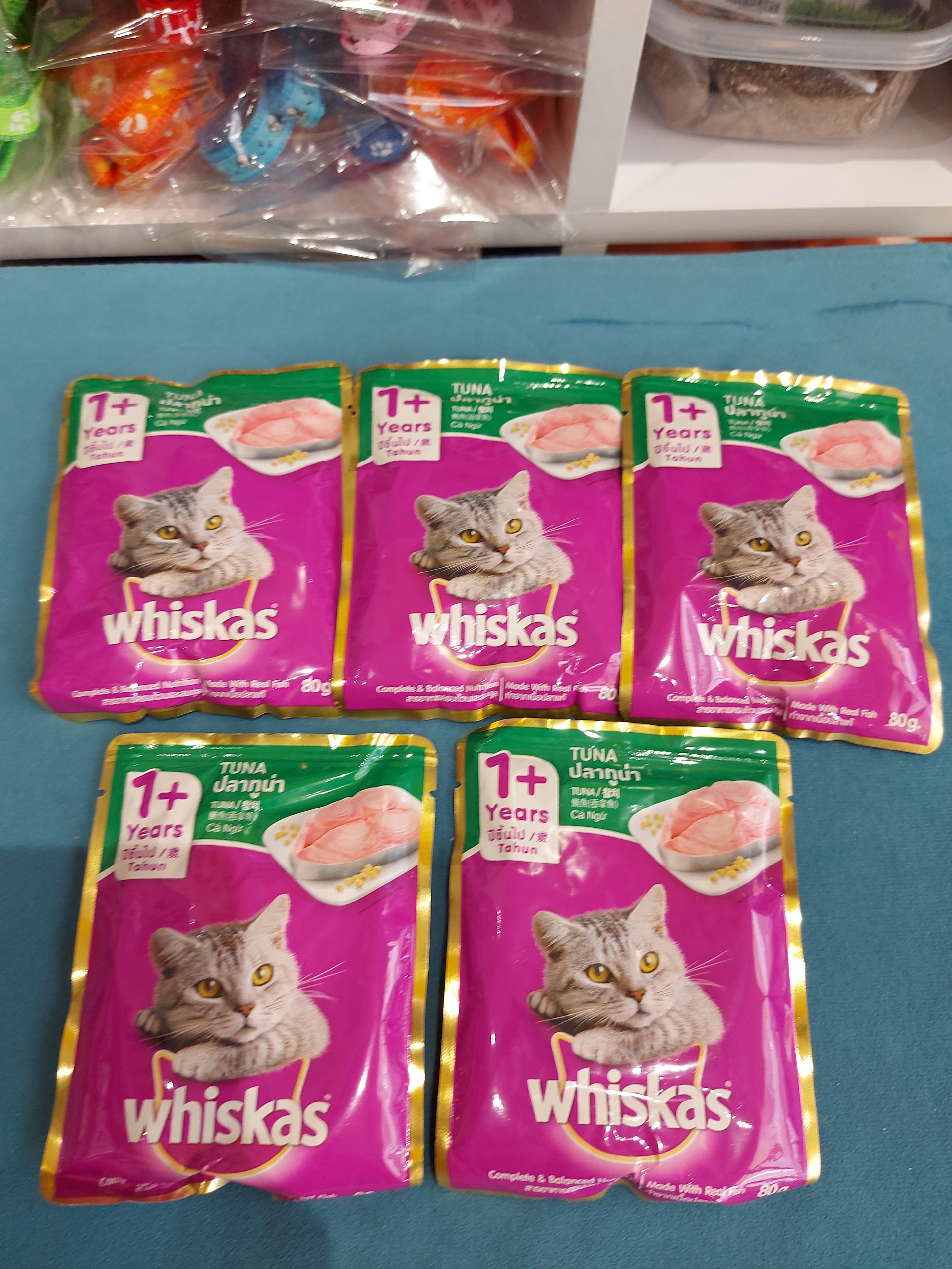 Combo 5 gói Pate Whiskas cho mèo (5 x 80g)