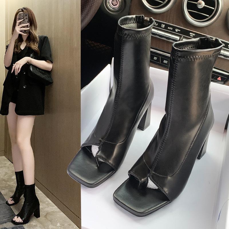 Bốt nữ siêu xinh-Bốt hở mũi nâng đế MSP 7295