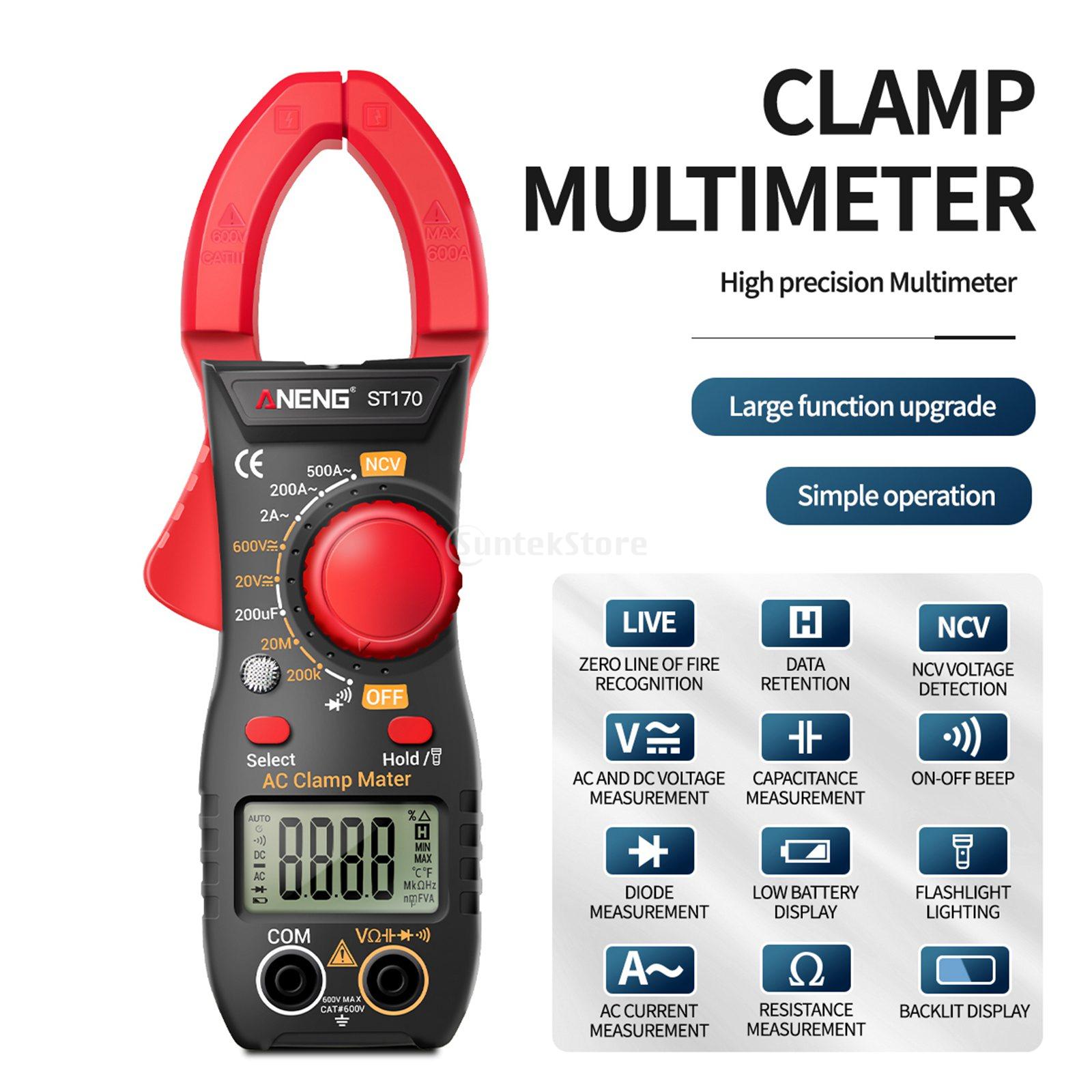 amagogo 4000 Counts Auto-Ranging Clamp Meter, Digital Multimeter Tester with Amp,Volt,Ohm and Resistance Test