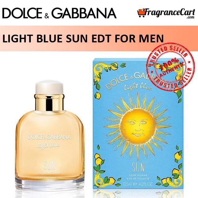 D&G Light Blue SUN Pour Homme EDT for Men (125ml) Dolce & Gabbana Eau de  Toilette [Brand New 100% Authentic Perfume/Fragrance] | Lazada Singapore
