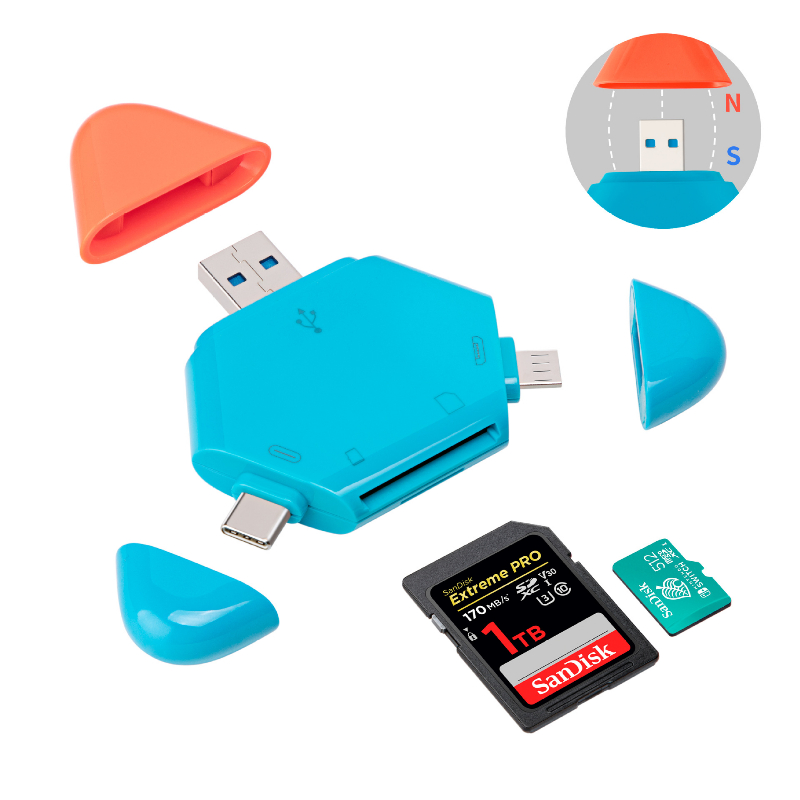 TF SD card reader for Android tablet 3 in 1 OTG card reader