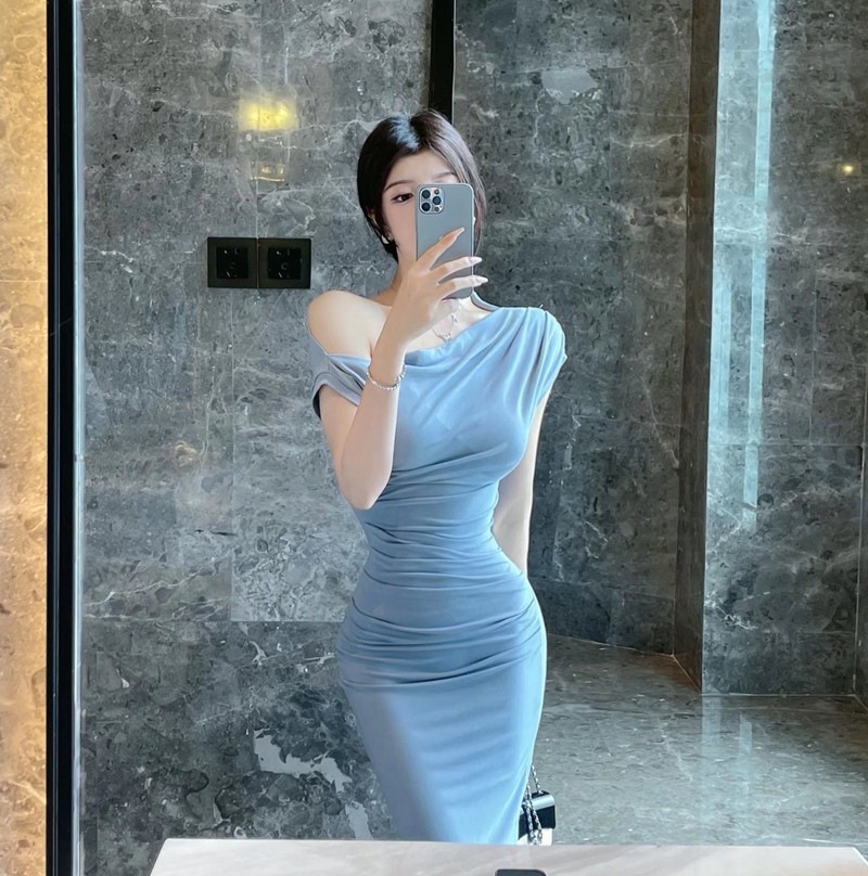 Đầm mỏng Mùa Hè Nữ Đầm thon