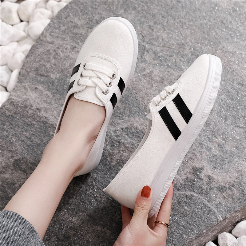 RENBEN New women's flat shoes casual shoes trendy versatile low-top canvas shoes board shoes