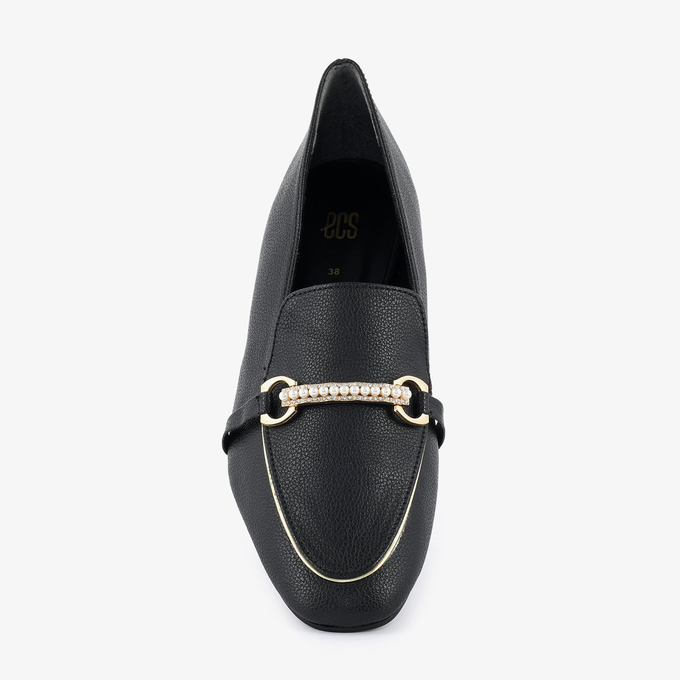 ECS Pearl Accent Loafer Flat Loafers For Women. 
